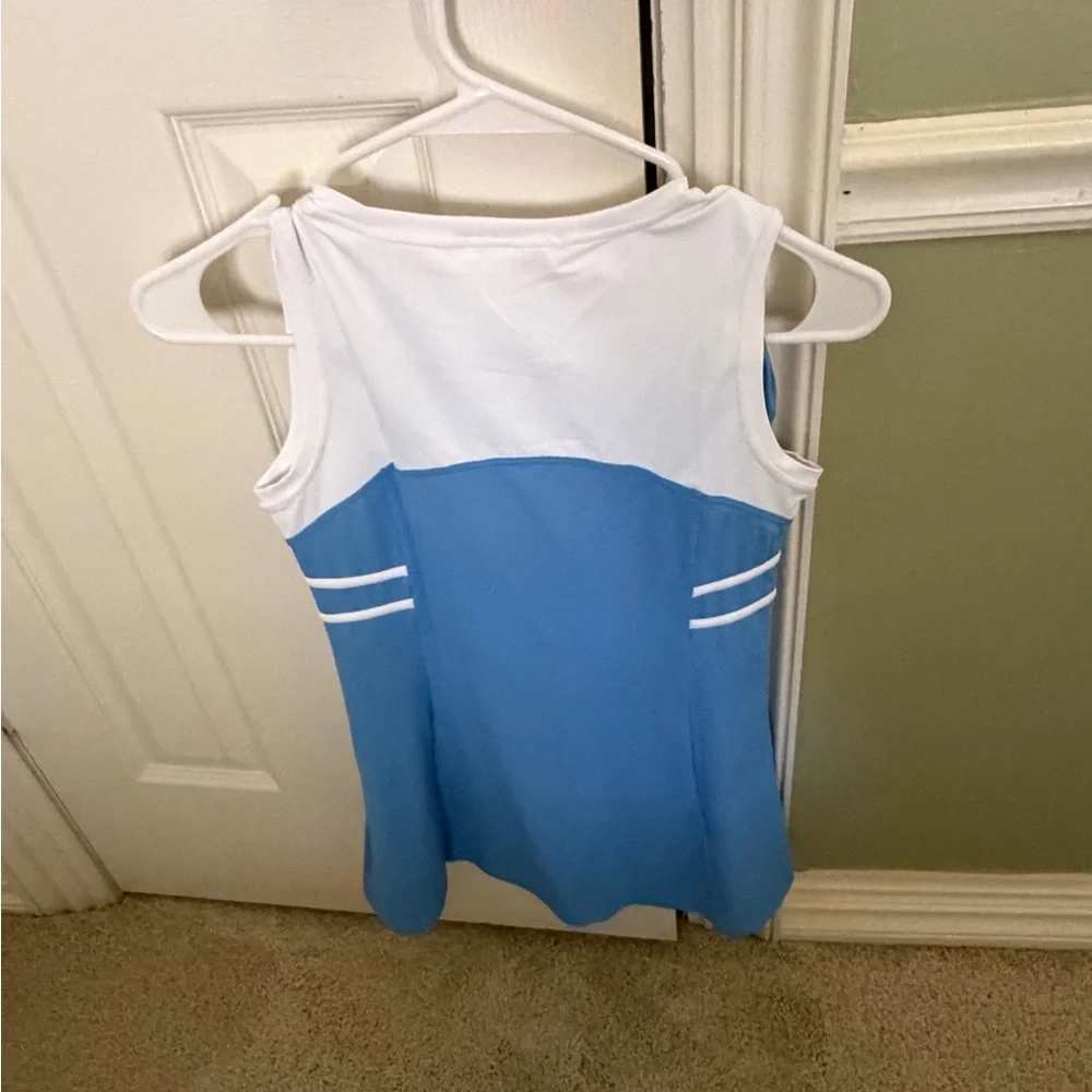 NWT -Girls Tennis Dress - Sleeveless Blue and White